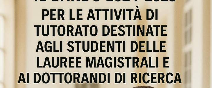 Bando per attività di tutorato 2024-25