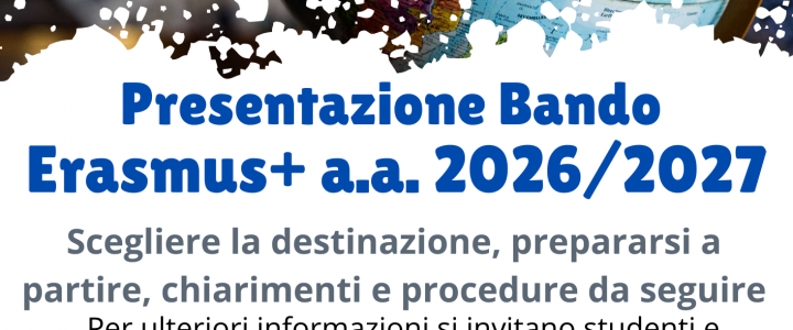 Presentazione Bando Erasmus 2026 Presentazione Bando Erasmus 2026